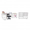 Kangaroo Sewing Furniture Aussie Studio and Dingo 2 WHITE Sewing Cabinets with Air Lift