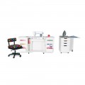 Kangaroo Sewing Furniture Bandicoot 2 Cabinet White Ash b8211 Studio Set With Kiwi Storage Cabinet And Arrow Hydraulic Sewing Chair