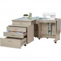 Koala Quilters Vision Cabinet With Caddie Grey Oak