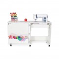 Arrow 101 Judy Sewing and Craft Table with Storage and Adjustable Position Lift - White