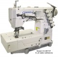 Consew CN897VF 1 Flat Bed Coverstitch Machine with Assembled Table and Servo Motor